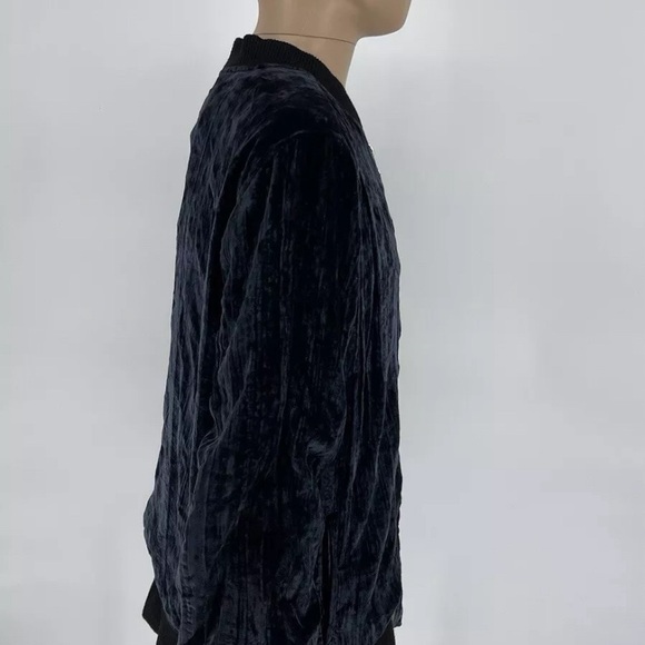 Philp Ayler Jacket Full Zip Velour Navy Blue Full Zip Men’s Size L - Picture 4 of 9